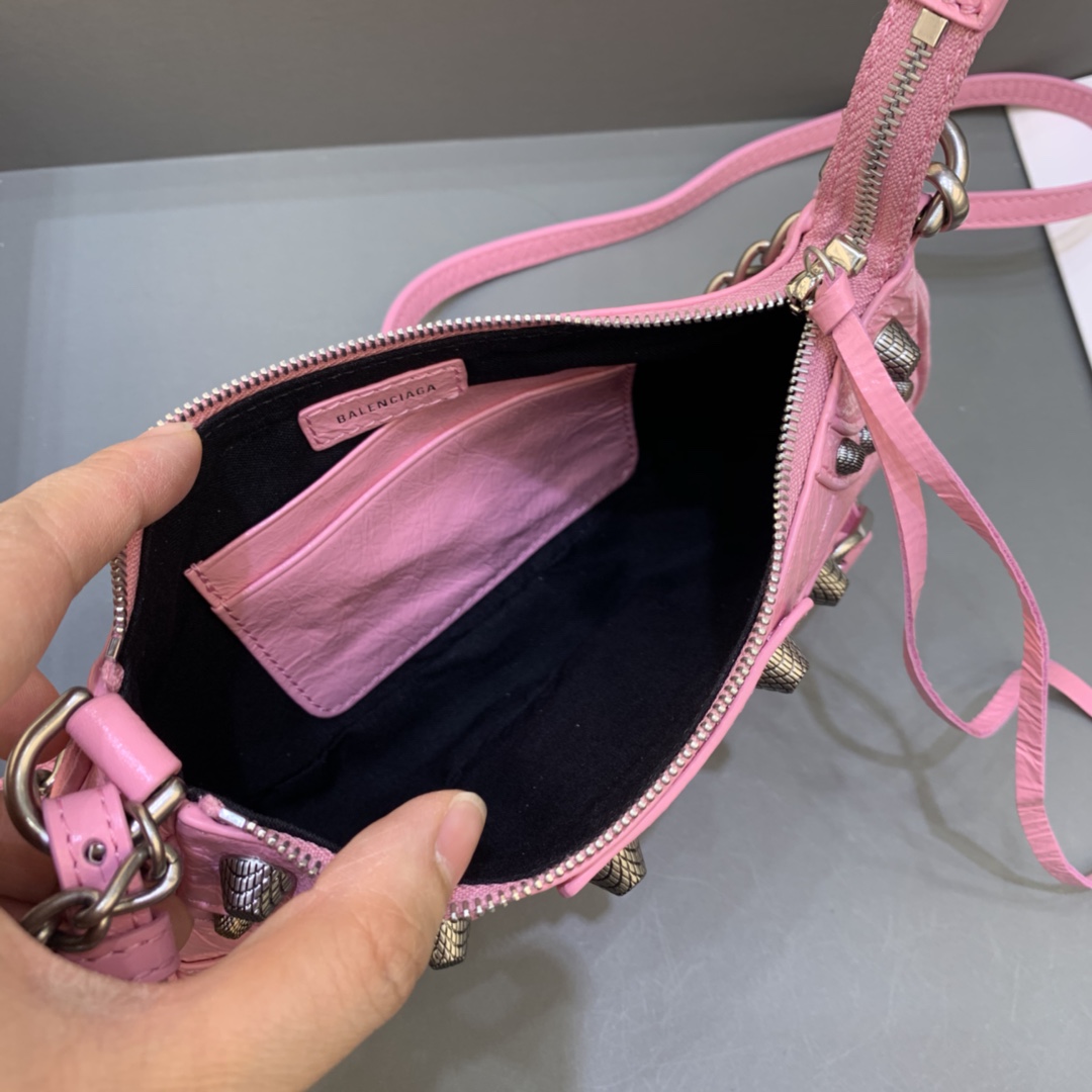 Balenciaga Le Cagole Mini Bag With Chain Shoulder Bag Pink